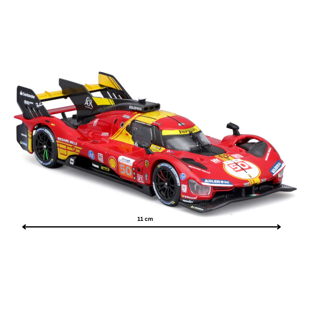 Bburago Ferrari Racing 499P Le Mans Hypercar 2024 AF Corse No.50 Hard Case 1/43 Scale Model