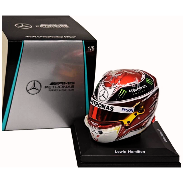 Spark Models F1 Lewis Hamilton - US GP - F1 World Championship 2019 Mini Replica Helmet 1/5 Scale Model