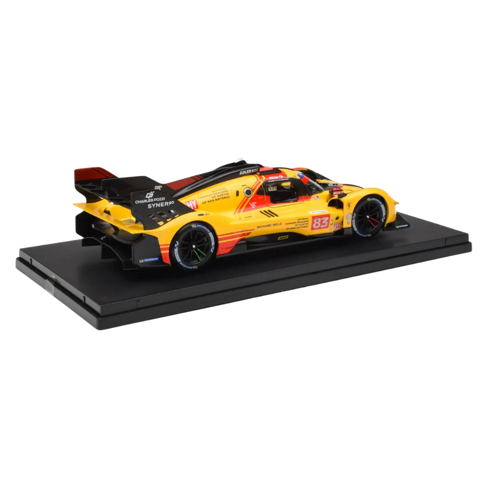 Bburago Ferrari Racing 499P Le Mans Hypercar 2024 AF Corse No.83 Deluxe Hard Case 1/18 Scale Model