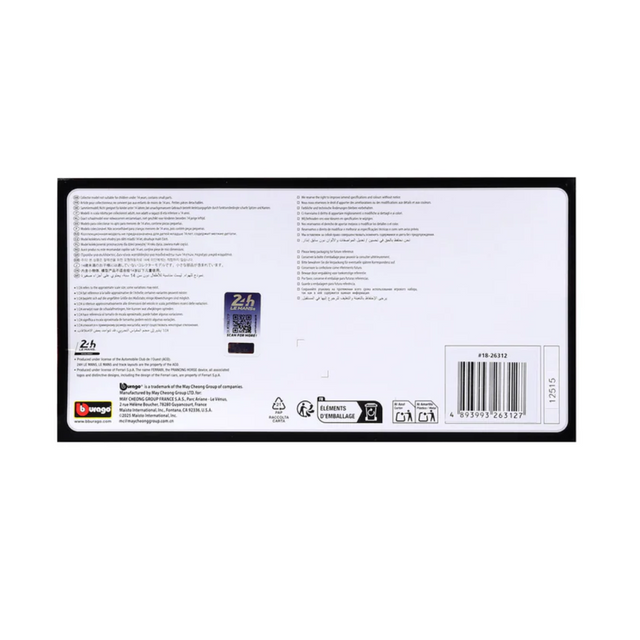 Bburago Ferrari Racing 499P Le Mans Hypercar 2024 AF Corse No.50 1/24 Scale Model