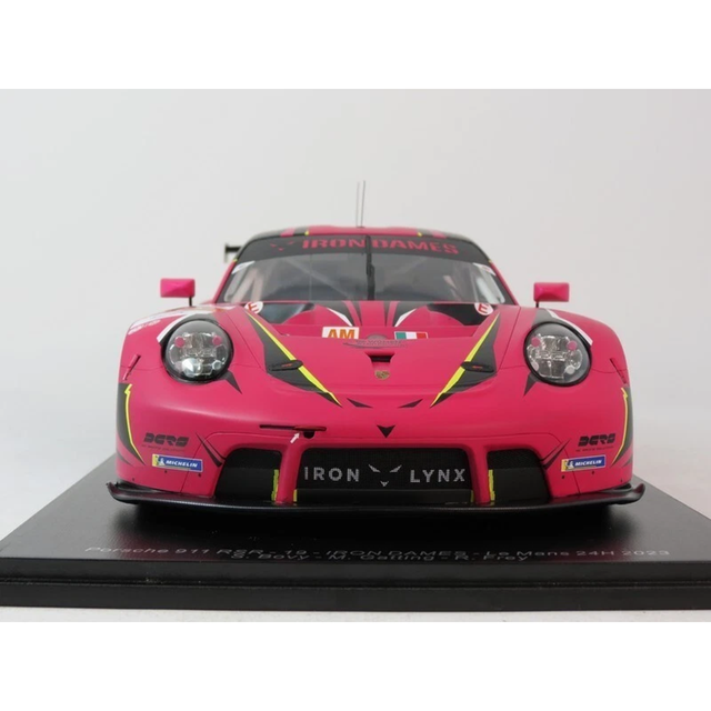 Spark Model Porsche 911 RSR - 19 No.85 IRON DAMES Le Mans 24H 2023-S. Bovy - M. Gatting - R. Frey 1/12 Model Car 12S044
