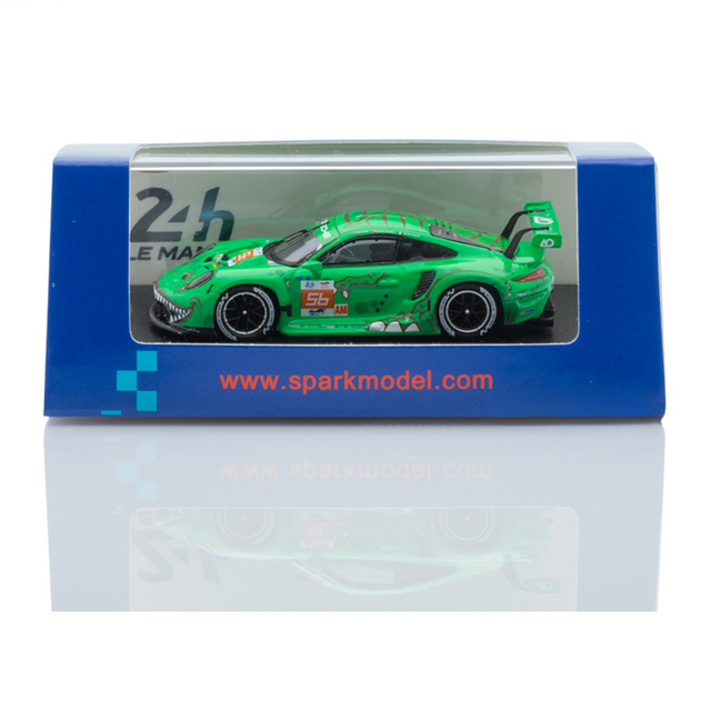 Spark Models Porsche 911 RSR-19 No.56 PROJECT 1 - AO Le Mans 24H 2023 - PJ Hyett - G. Jeannette - M. Cairoli 1/87 Scale Model