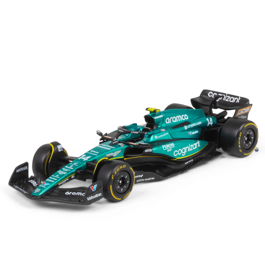 Bburago F1 Aston Martin F1 AMR23 No.14 - Fernando Alonso 1/43 Scale Model