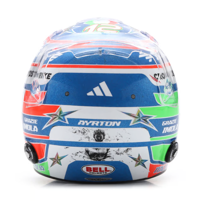 Spark Models F1 Mercedes-AMG PETRONAS F1 Team - Kimi Antonelli - Emilia-Romagna GP 2025 Mini Replica Helmet 1/5 Scale Model