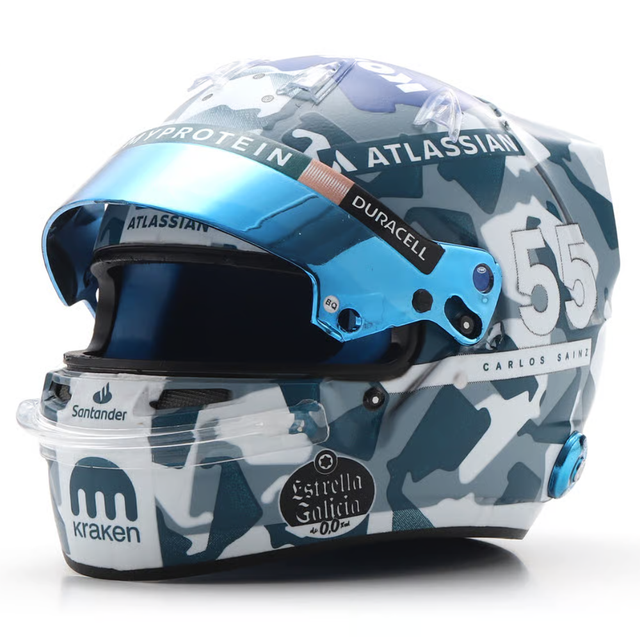 Spark Models F1 Williams Racing - Carlos Sainz - British GP 2025 Mini Replica Helmet 1/5 Scale Model