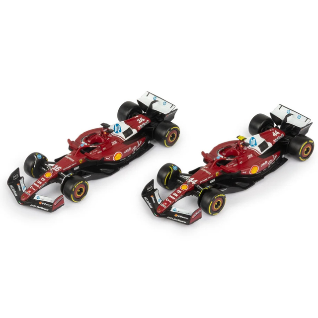 Bburago F1 Ferrari F1 Team SF-25 2025 Lewis Hamilton & Charles Leclerc Team Two (2) Pack 1/43 Scale Model