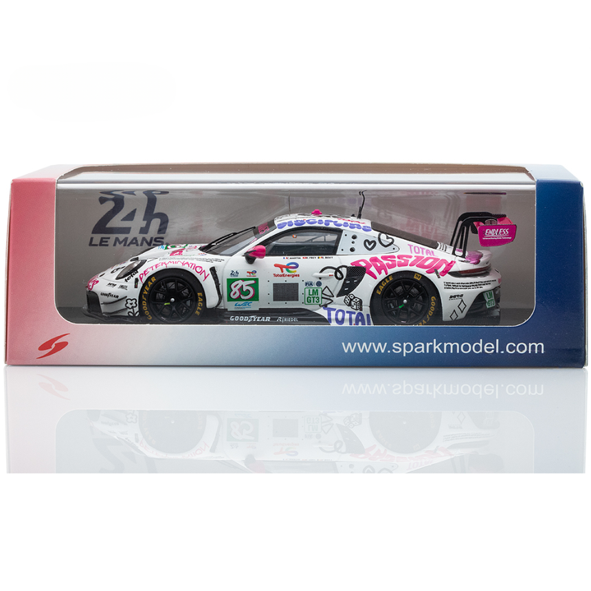 Spark Models Porsche 911 GT3 R LMGT3 No.85 IRON DAMES - Le Mans 24H 2025 - C. Martin - R. Frey - S. Bovy 1/43 Scale Model