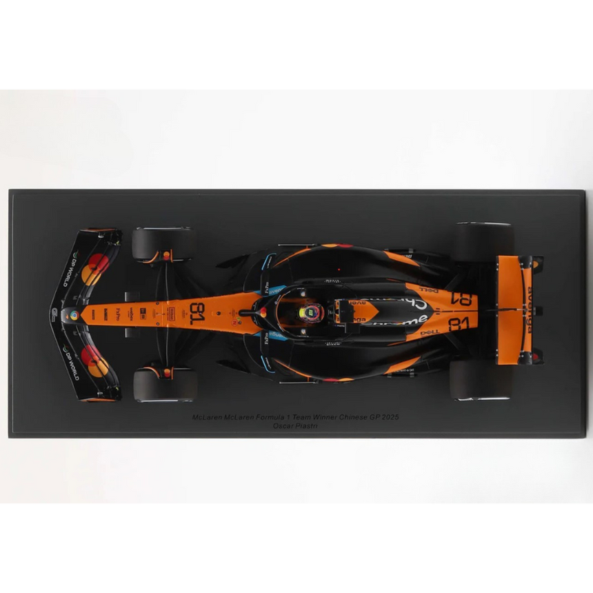 Spark Models F1 McLaren F1 No.81 McLaren Formula 1 Team - Winner Chinese GP 2025 - Oscar Piastri 1/18 Scale