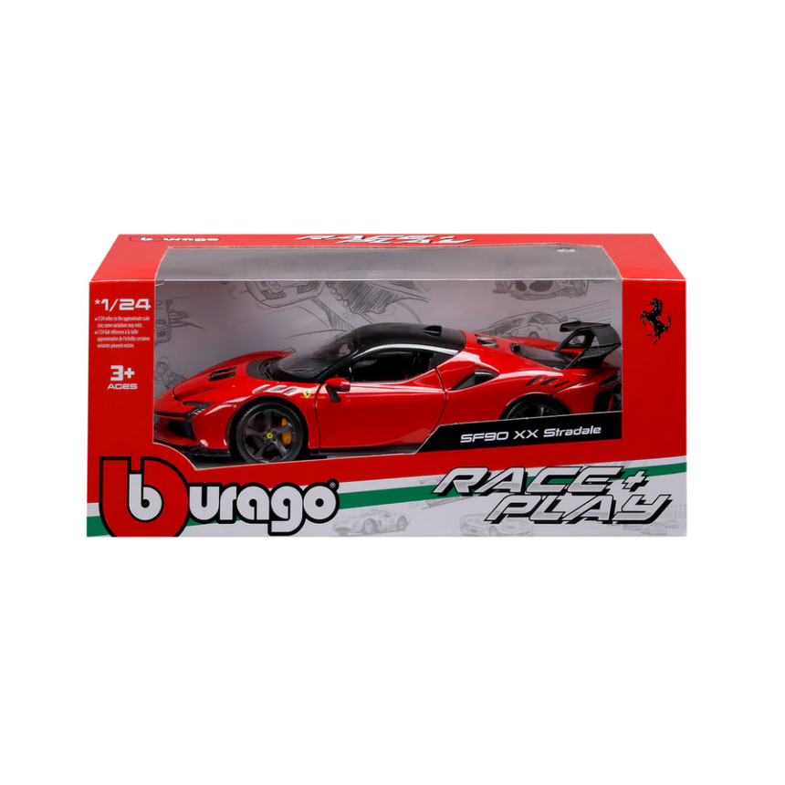 Bburago Ferrari Race And Play SF90 Stradale Aessetto Fiorano 1/24 Scale Model
