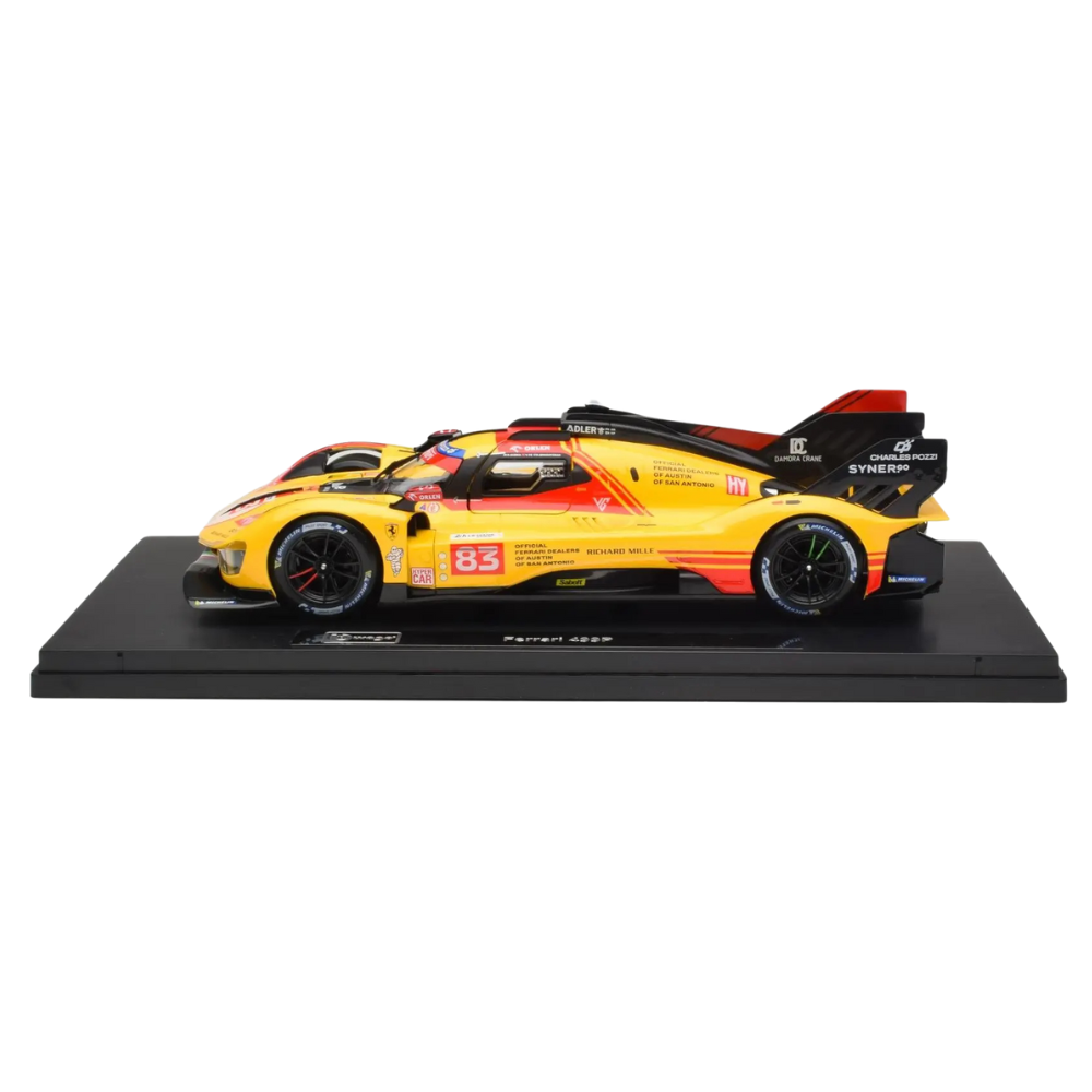 Bburago Ferrari Racing 499P Le Mans Hypercar 2024 AF Corse No.83 Deluxe Hard Case 1/18 Scale Model