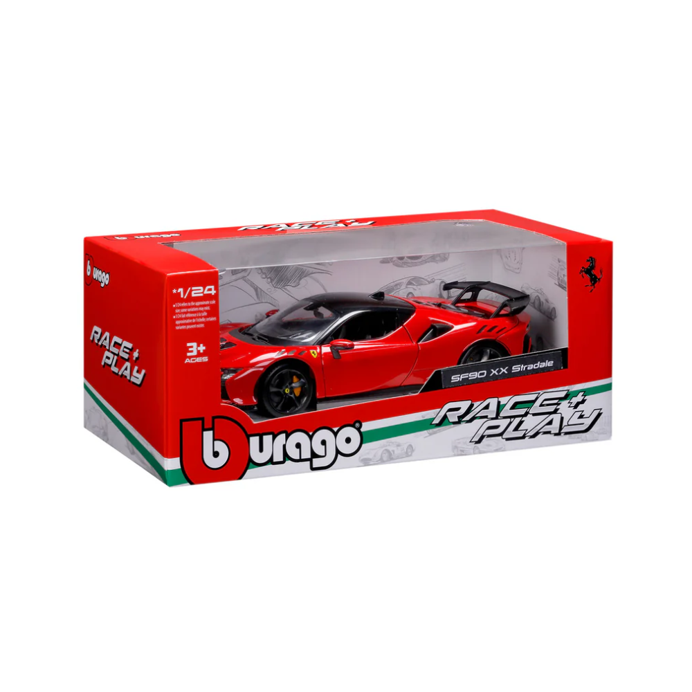 Bburago Ferrari Race And Play SF90 Stradale Aessetto Fiorano 1/24 Scale Model