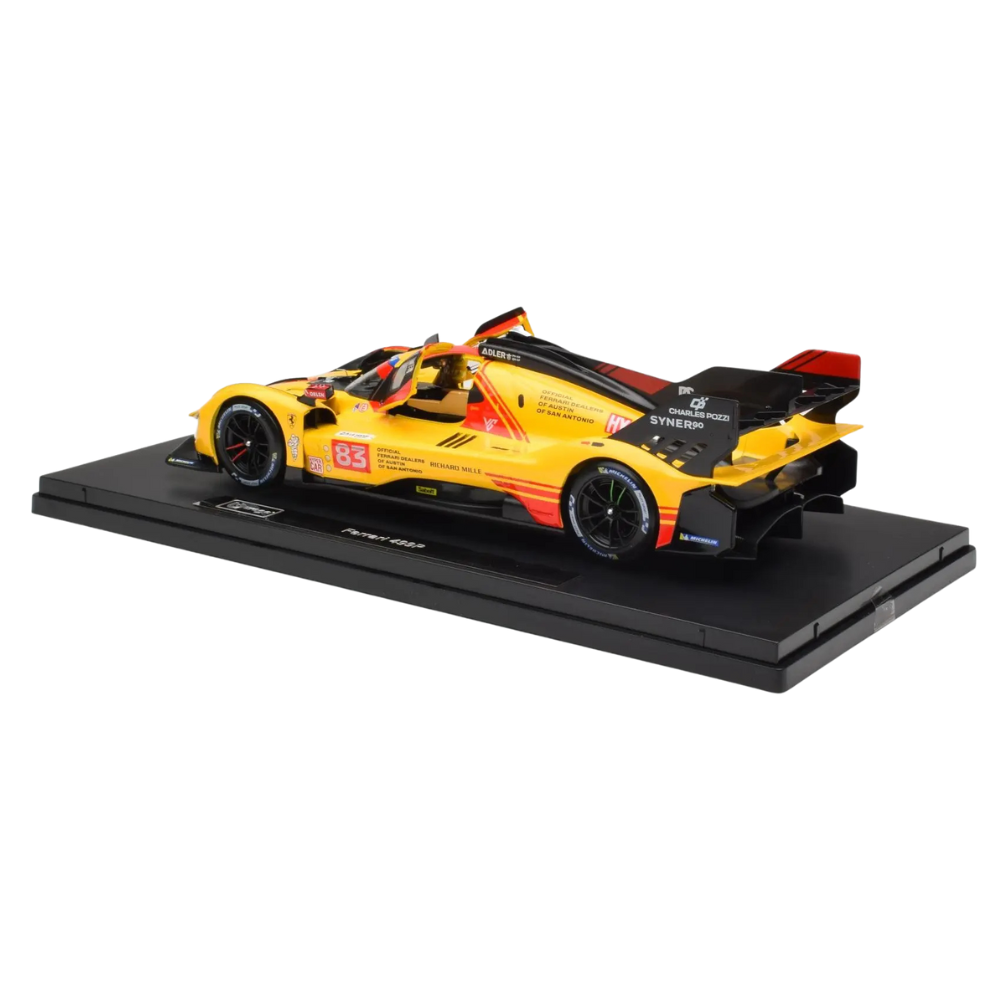 Bburago Ferrari Racing 499P Le Mans Hypercar 2024 AF Corse No.83 Deluxe Hard Case 1/18 Scale Model