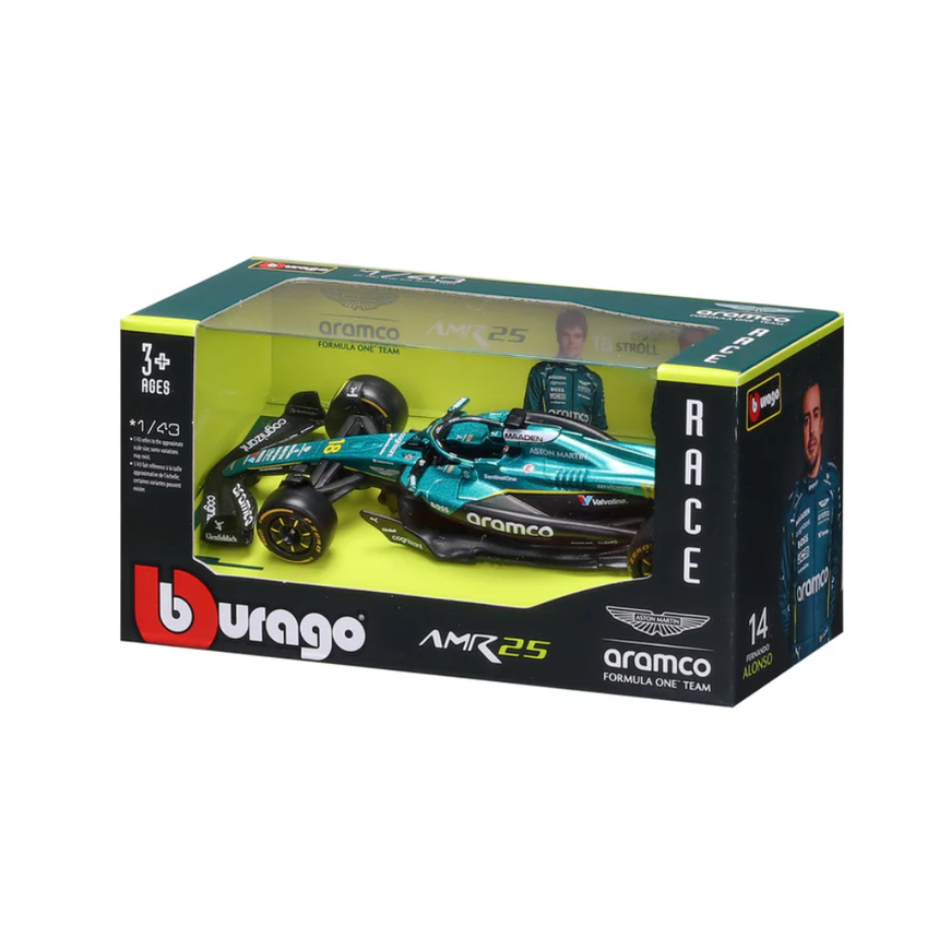 Bburago F1 Aston Martin F1 Team AMR25 Lance Stroll 1/43 Scale Model