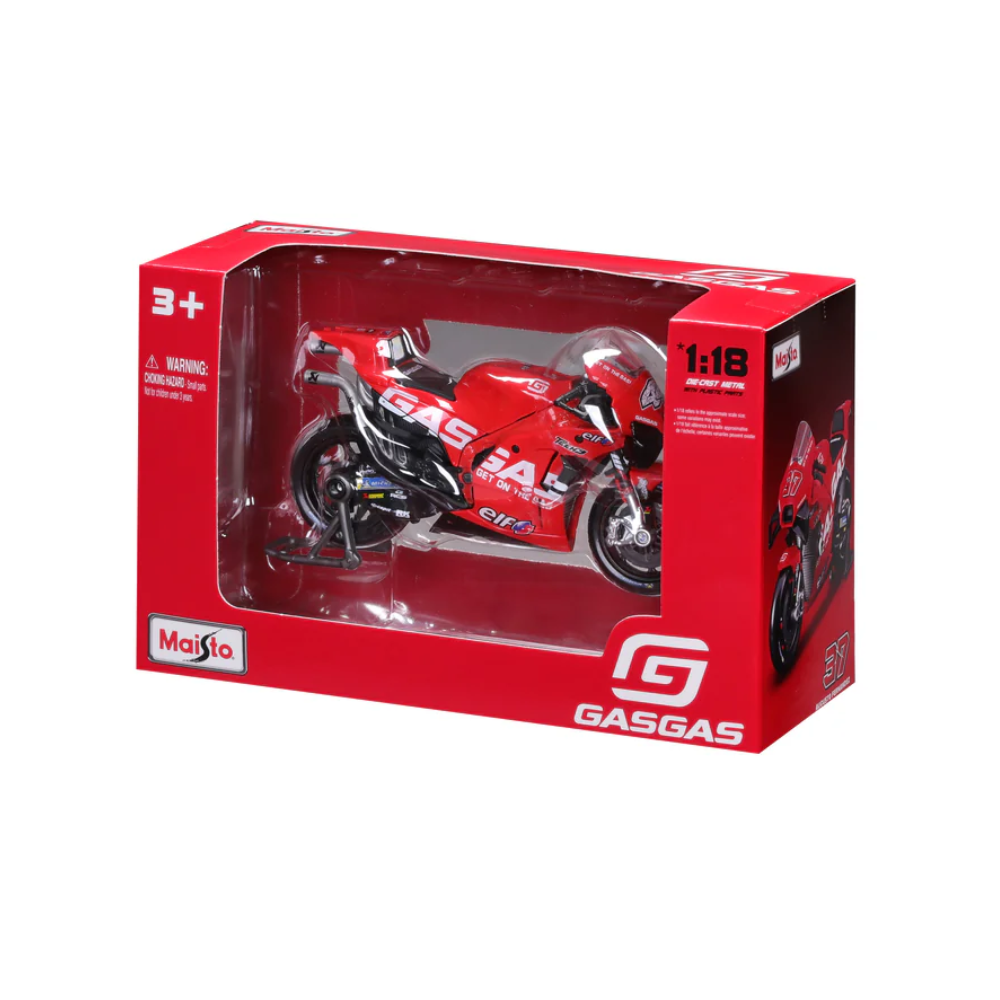 Maisto 2023 Motorbike Gasgas Factory Tech3 (#44 Espargaro) 1/18 Scale Model