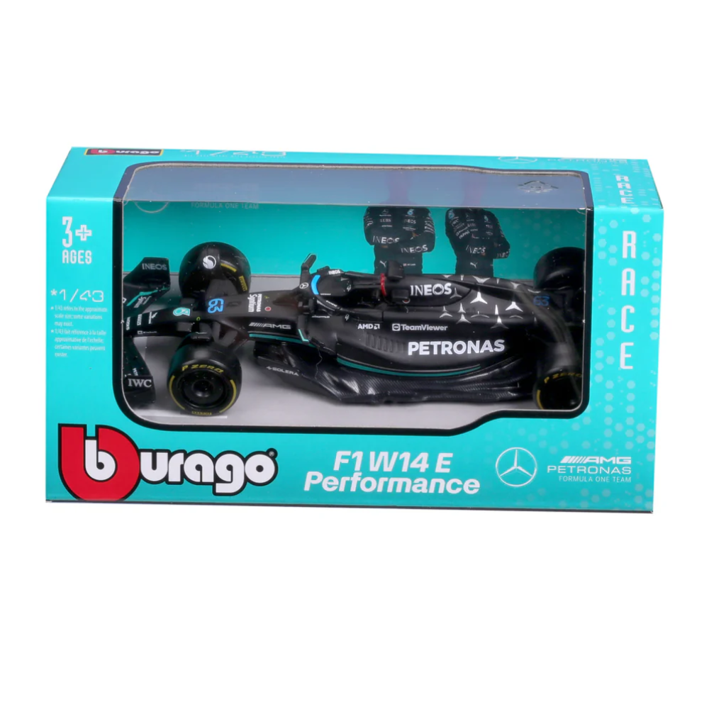 Bburago F1 Mercedes-AMG PETRONAS W14 2023 - George Russell 1/43 Scale Model