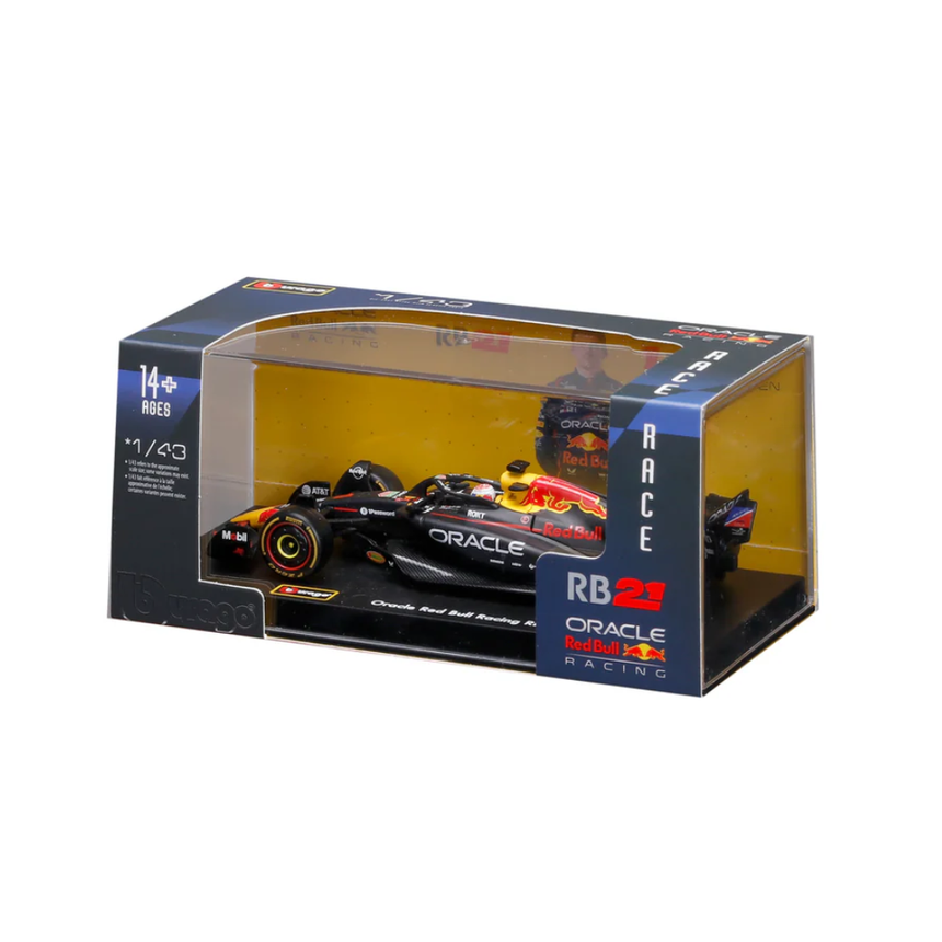 Bburago F1 Red Bull Racing RB21 2025 Max Verstappen With Helmet 1/43 Scale Model