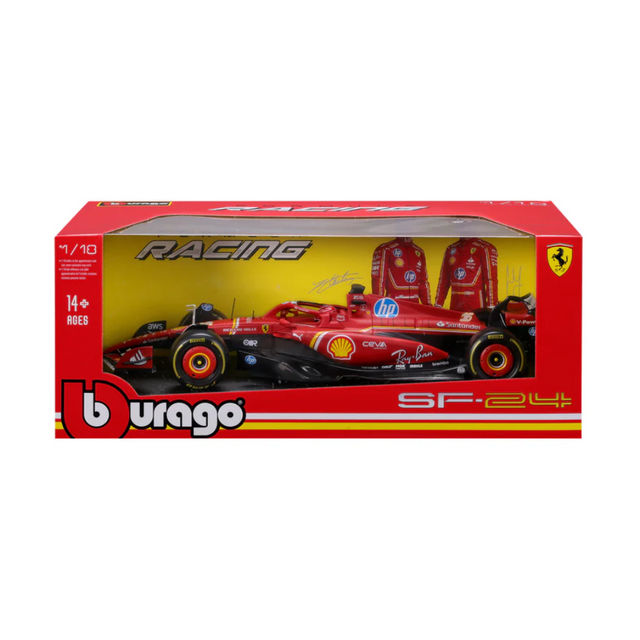 Bburago F1 2023 Ferrari F1 Team SF-23 No.55 - Carlos Sainz With Helmet 1/24 Scale Model