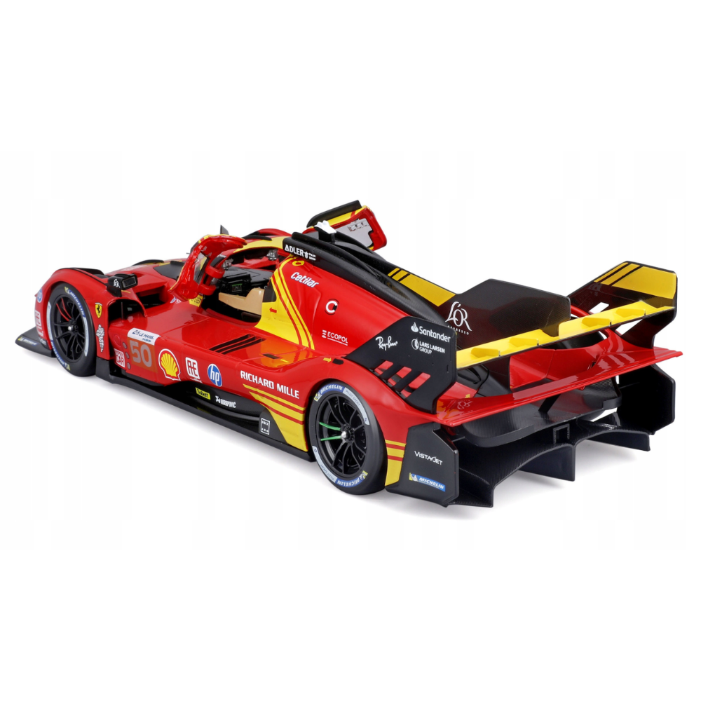 Bburago Ferrari Racing 499P Le Mans Hypercar 2024 AF Corse No.50 1/18 Scale Model