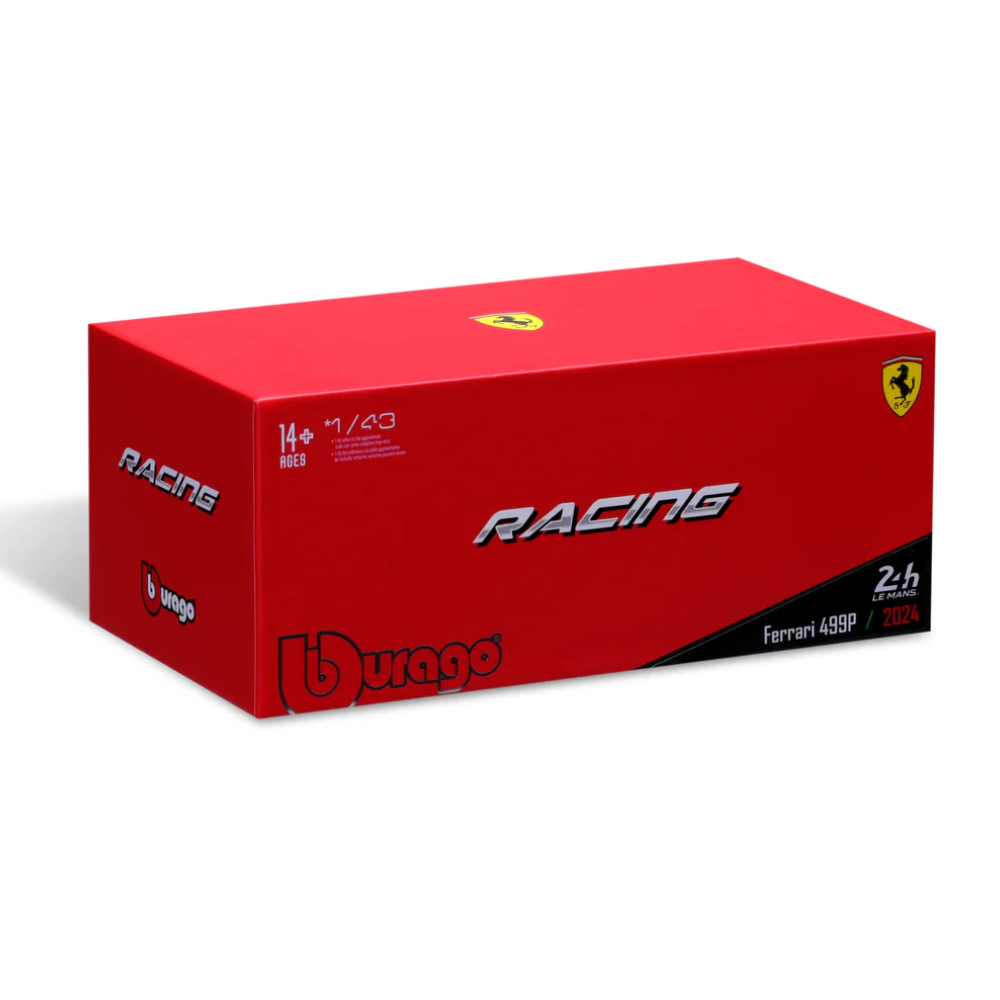 Bburago Ferrari Racing 499P Le Mans Hypercar 2024 AF Corse No.50 Hard Case 1/43 Scale Model