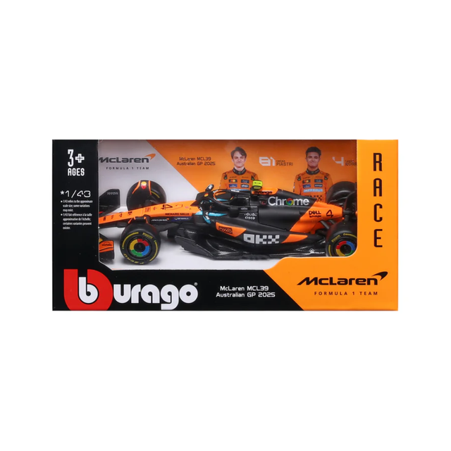 Bburago F1 McLaren F1 Team MCL39 Lando Norris 1/43 Scale Model