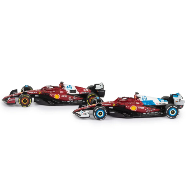 Bburago F1 Ferrari F1 Team SF-25 2025 Charles Leclerc Driver Two (2) Pack 1/43 Scale Model