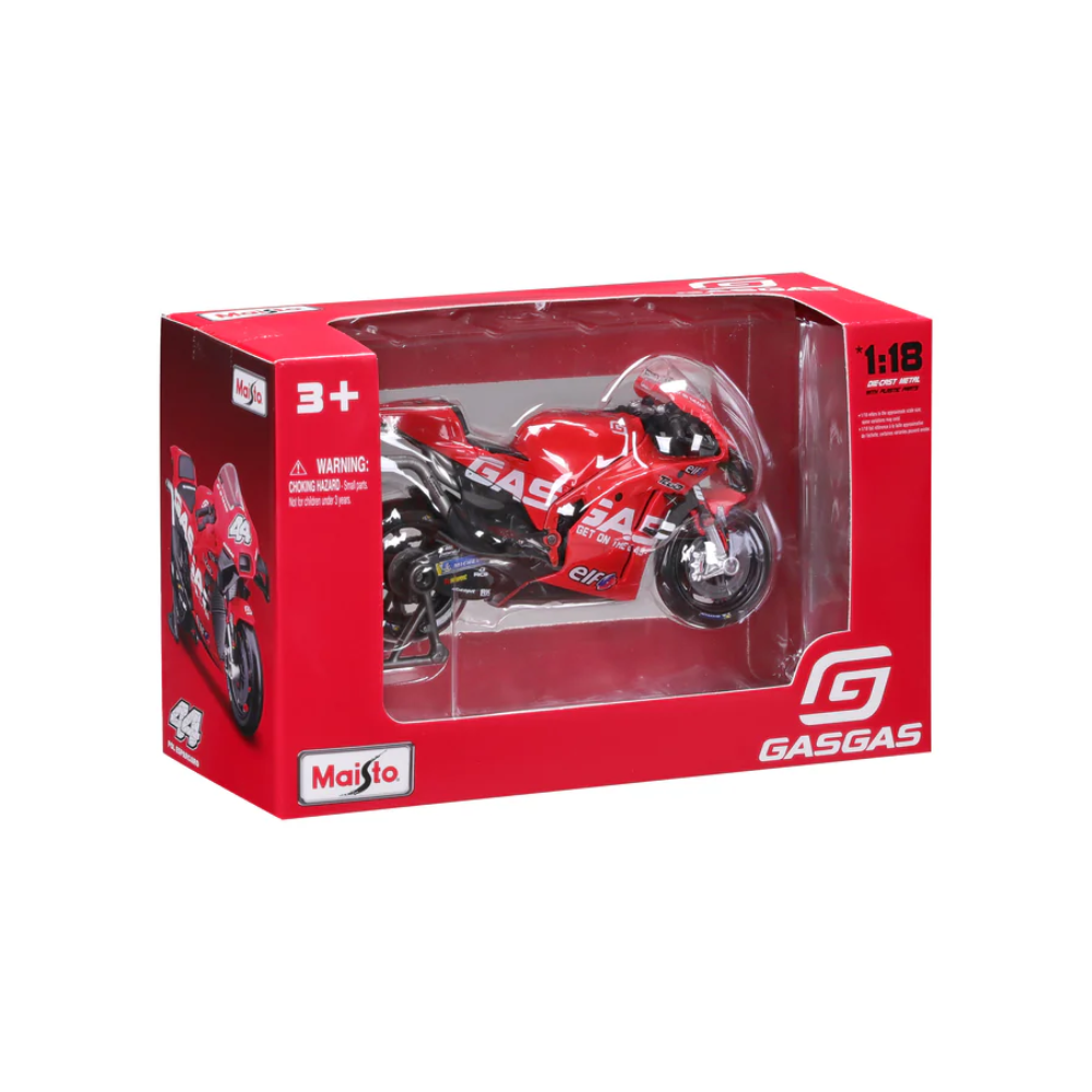 Maisto 2023 Motorbike Gasgas Factory Tech3 (#44 Espargaro) 1/18 Scale Model