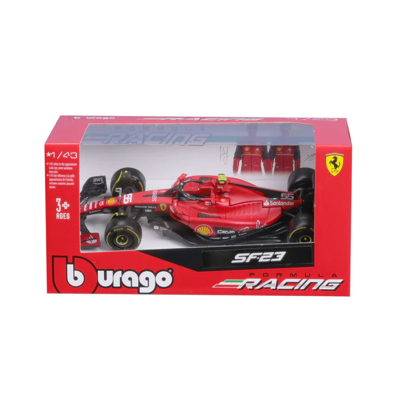 Bburago F1 2023 No.55 Ferrari SF-23 - Carlos Sainz 1/43 Scale