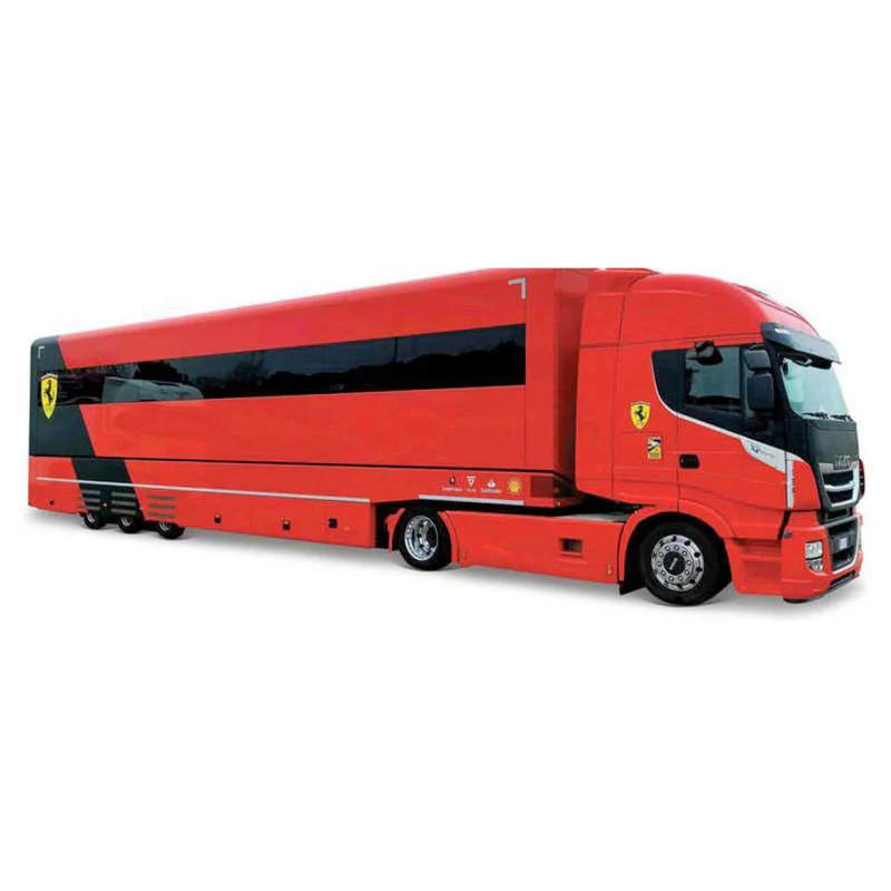 Bburago F1 Ferrari F1 Iveco S-Way 570 Racing Transporter With One Car 1/43 Scale