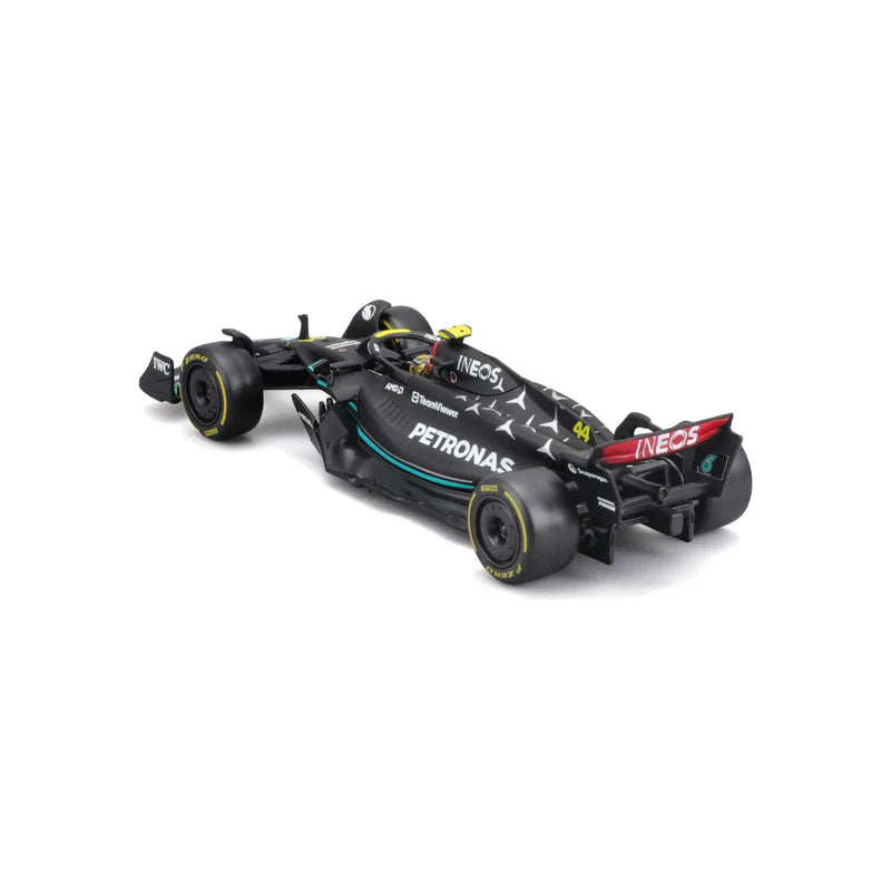 Bburago F1 Mercedes F1 Team - AMG PETRONAS W14 No.44 2023 with Helmet - Lewis Hamilton 1/43 Scale Model