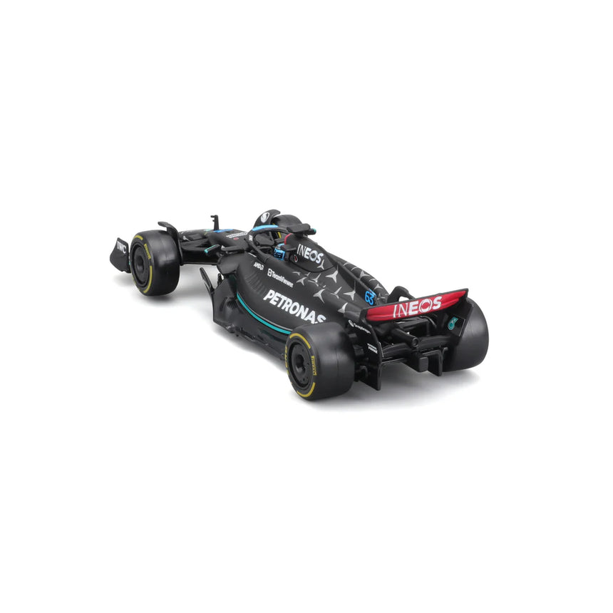 Bburago F1 Mercedes F1 - AMG PETRONAS W14 # 63 2023 With Helmet George Russell 1/43 Model Car B18-38081R