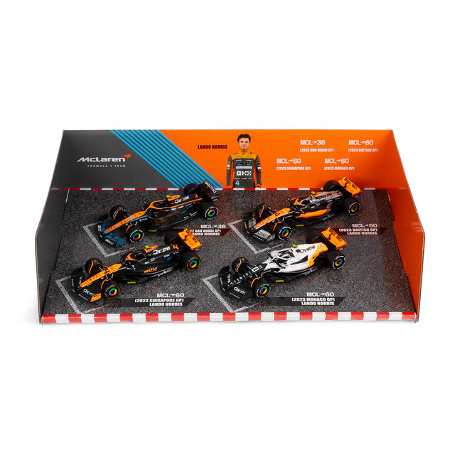 Bburago F1 McLaren F1 Team - Lando Norris Set of 4 Highlights 1/43 Scale Model