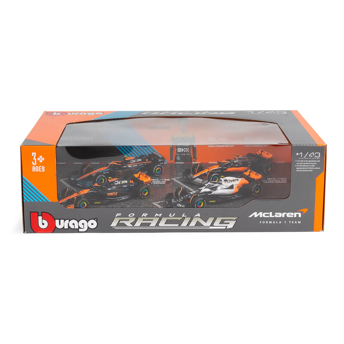 Bburago F1 McLaren F1 Team - Lando Norris Set of 4 Highlights 1/43 Scale Model
