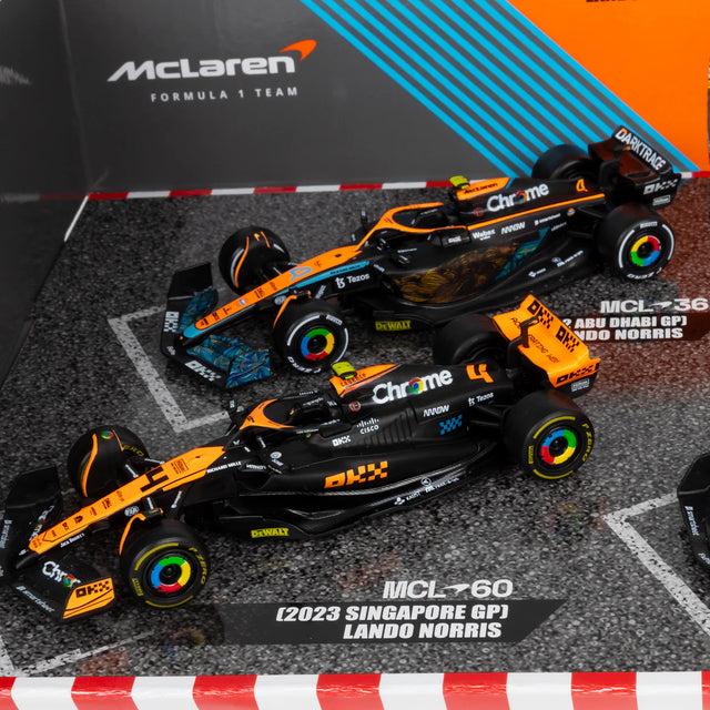 Bburago F1 McLaren F1 Team - Lando Norris Set of 4 Highlights 1/43 Scale Model