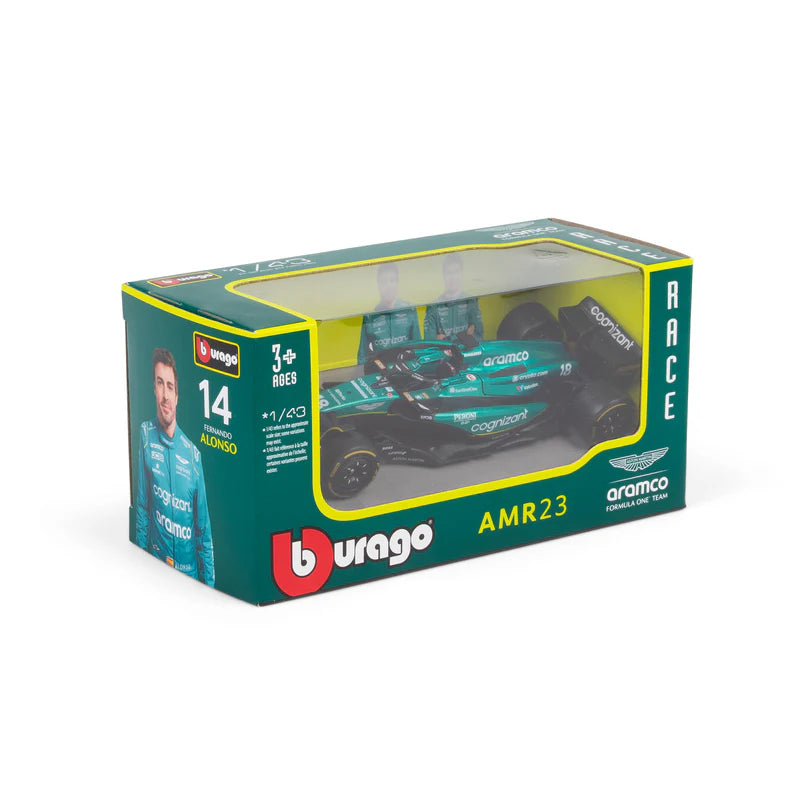 Bburago F1 Aston Martin F1 2023 AMR23 #18 Lance Stroll 1/43 Scale Model