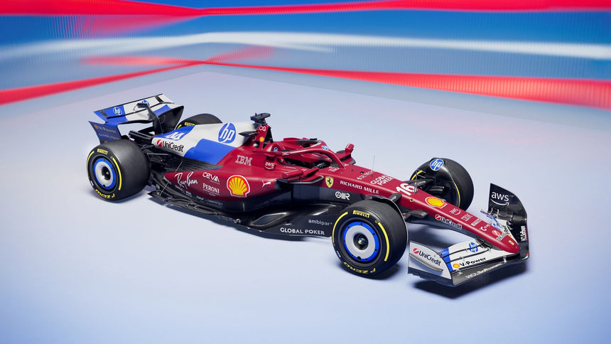 Bburago F1 Ferrari F1 Team SF-25 2025 With Driver Figure Lewis Hamilton Miami GP 1/24 Scale Model