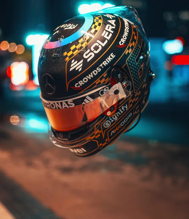 Spark Models F1 Mercedes-AMG PETRONAS F1 Team - George Russell - Las Vegas GP 2025 1/5 Scale Mini Replica Helmet