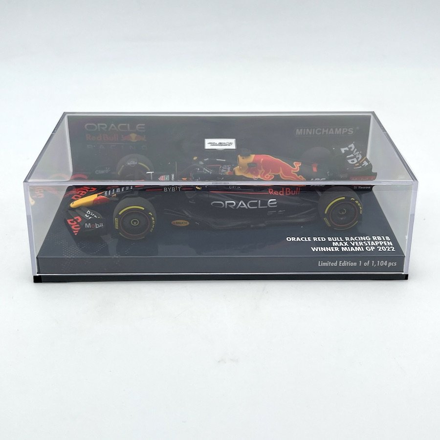 Minichamps F1 Oracle Red Bull Racing RB18 Max Verstappen Winner Miami GP 2022 1/43 Scale Model