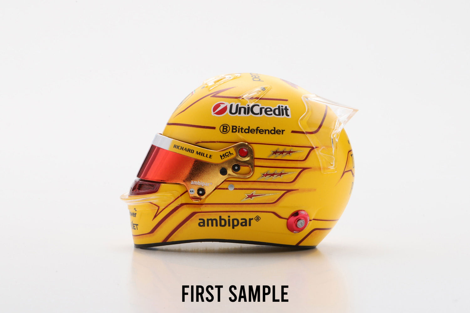 LookSmart F1 Lewis Hamilton – Scuderia Ferrari HP Monaco GP 2025 Mini Replica Helmet 1/5 Scale
