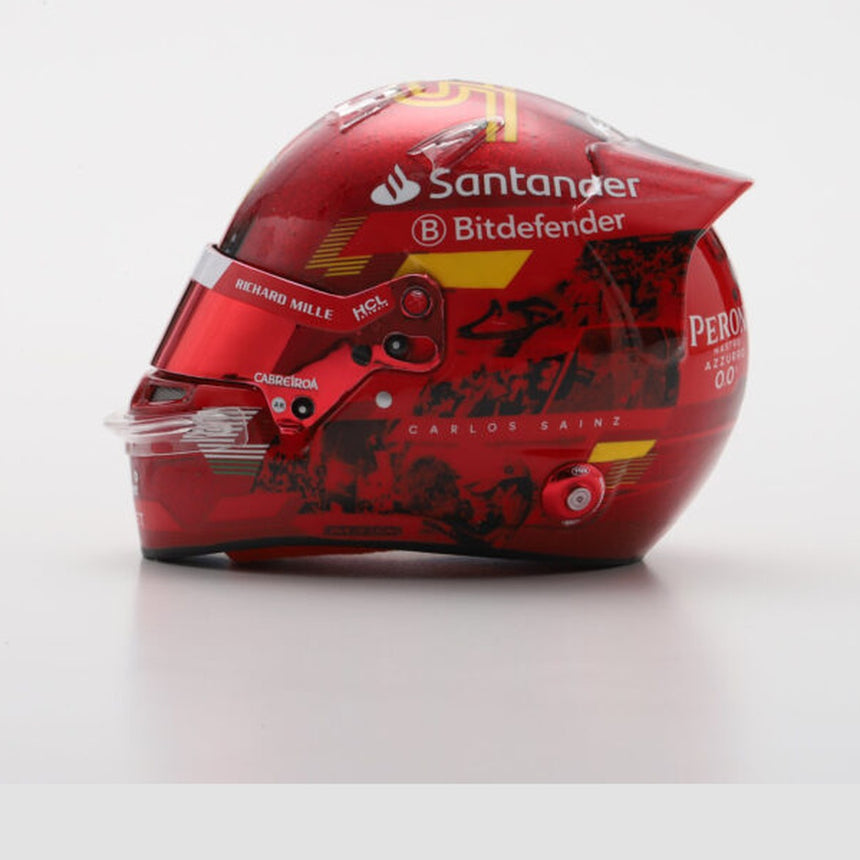 LookSmart F1 Carlos Sainz - Abu Dhabi GP 2024 Mini Replica Helmet 1/5 Scale Model