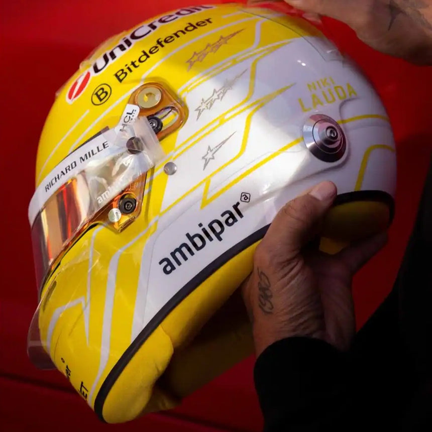 LookSmart F1 Lewis Hamilton - Italian GP 2025 Mini Replica Helmet 1/5 Scale Model