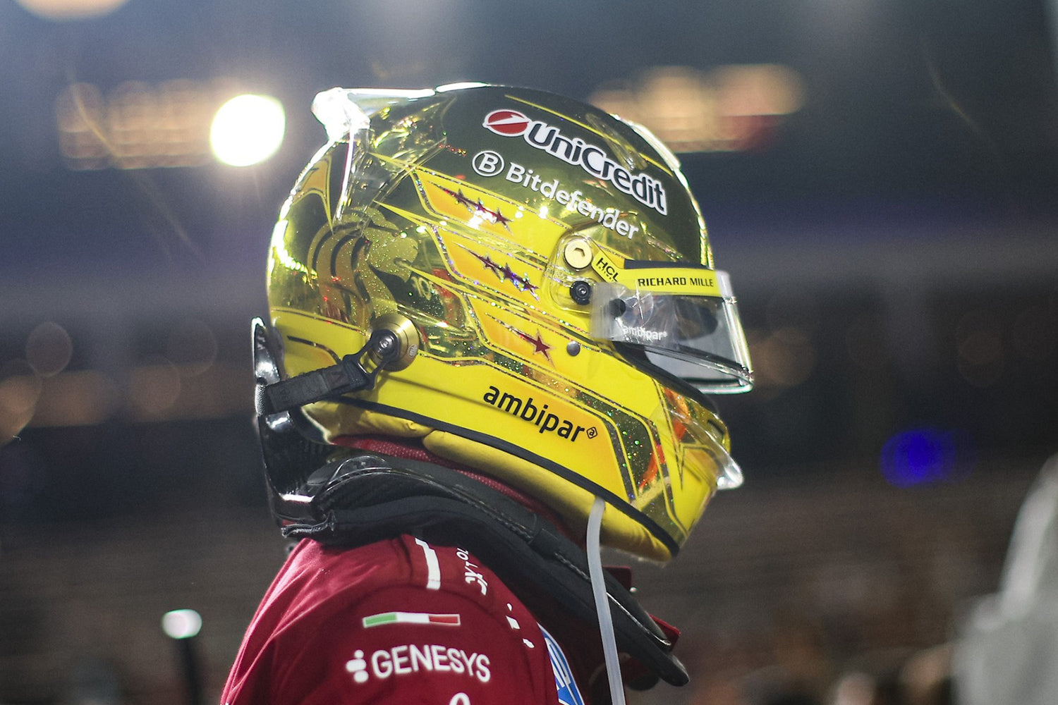 LookSmart F1 Lewis Hamilton - Singapore GP 2025 Mini Replica Helmet 1/5 Scale Model