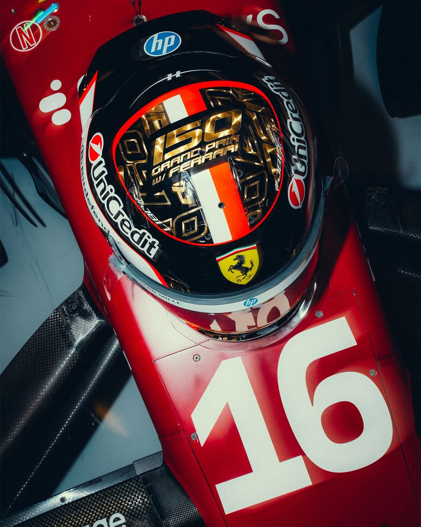 Spark Models Charles Leclerc – Scuderia Ferrari HP - Abu Dhabi GP 2025 1/5 Scale Mini Replica Helmet