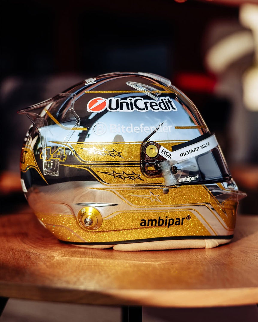Spark Models Lewis Hamilton – Scuderia Ferrari HP - Abu Dhabi GP 2025 1/5 Scale Mini Replica Helmet
