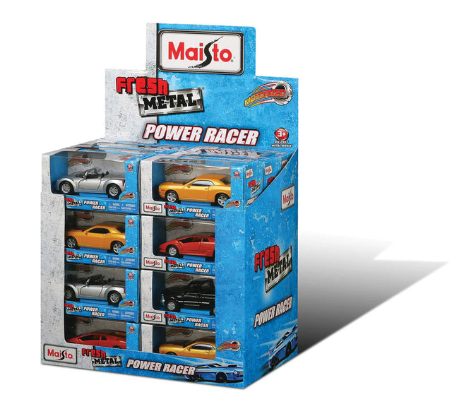 Maisto Fresh Metal Power Racer Pull Back Toy Car (1 Random Car)