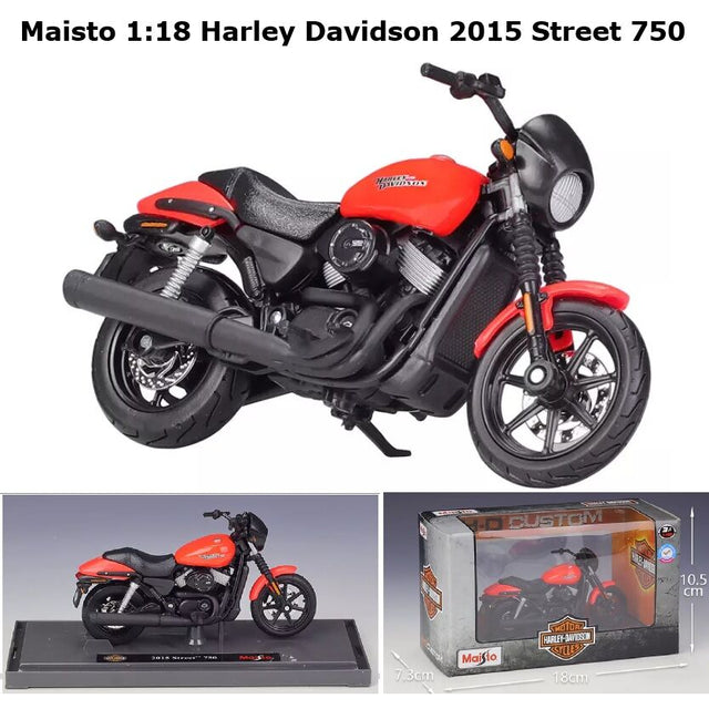 Maisto Harley-Davidson Street 750 2015 (Red/Black) 1/18 Scale Model Motorbike
