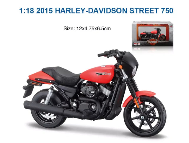 Maisto Harley-Davidson Street 750 2015 (Red/Black) 1/18 Scale Model Motorbike
