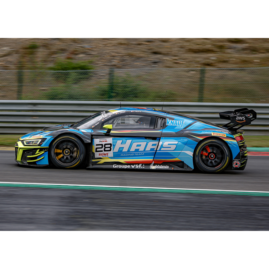Spark Models Audi R8 LMS GT3 EVO II No.28 Haas RT - 24H Spa 2025 - X. Knauf - S. Balcaen - G. Servais - S. Palette 1/43 Scale Model