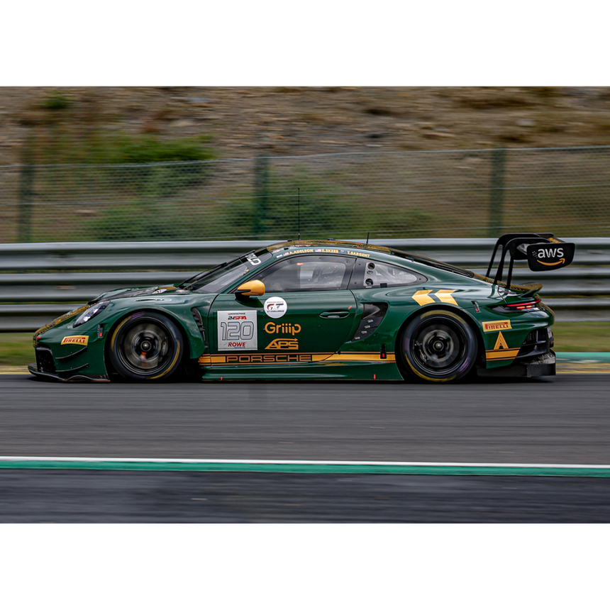 Spark Models Porsche 911 GT3 R (992) No.120 Wright Motorsport - 24H Spa 2025 - A. Adelson - T. Sargent - E. Skeer 1/43 Scale Model