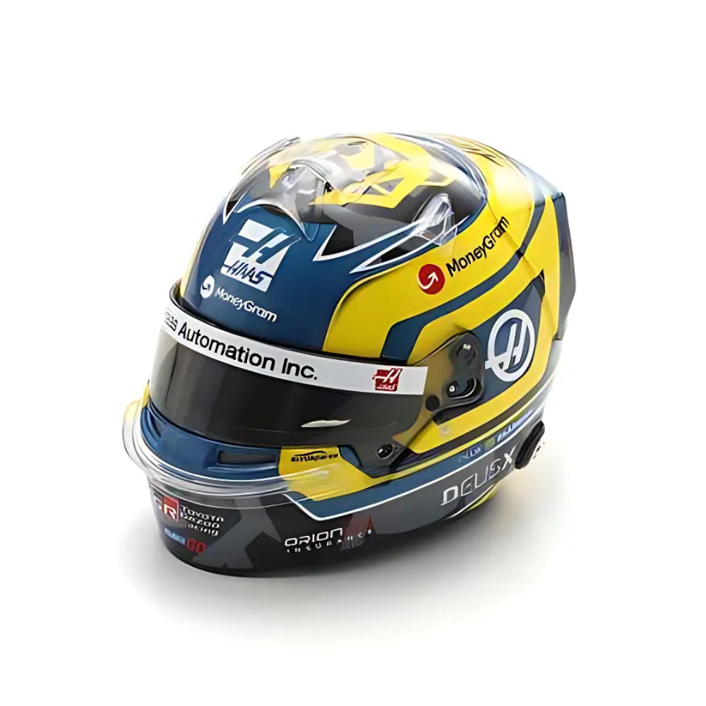Spark Models F1 MoneyGram Haas F1 Team - Ollie Bearman - 2025 Mini Replica Helmet Model 1/5 Scale Model
