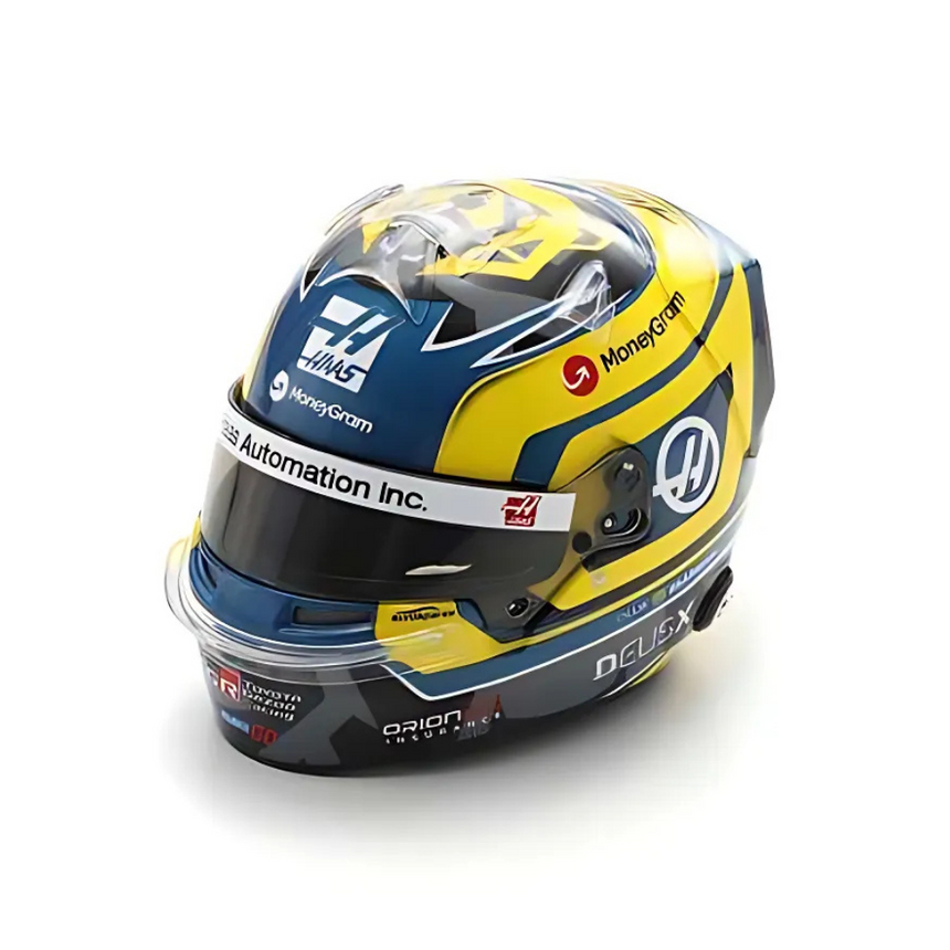 Spark Models F1 MoneyGram Haas F1 Team - Ollie Bearman - 2025 Mini Replica Helmet Model 1/5 Scale Model